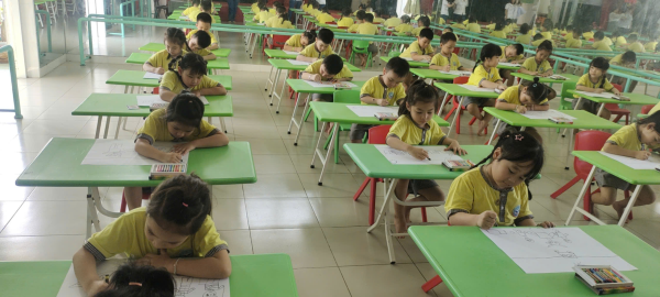 TRƯỜNG MẦM NON VĨNH NGUYÊN 2 VỚI HỘI THI  “BÉ VẼ TRANH AN TOÀN GIAO THÔNG”  Năm học: 2024 -2025   